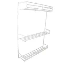 4 Habitat.Com - Organizador de alacena de alambre recubierto 3 niveles