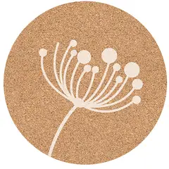 Alfra - Juego de portavasos corcho natura 4 piezas