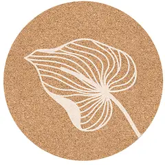 Alfra - Juego de portavasos corcho hojas 4 piezas