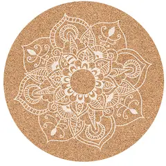 Alfra - Juego de portavasos corcho mandala 4 piezas