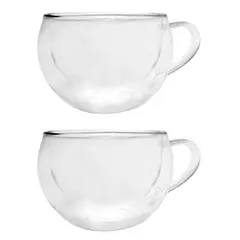 Vin Bouquet - Set 2 tazas de vidrio doble pared 200 ml