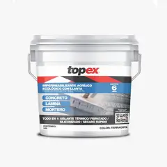 Topex - Impermeabilizante Acrílico - 6 Años de 3.8 litros - Rojo