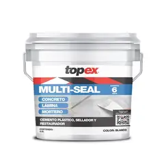 Topex - Cemento plastico sellador y restaurador Multi Seal - 6 Años de 3.8 litros - Blanco