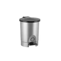 Vanyplas - Bote de Basura Plástico con Pedal de 4.5L Plata