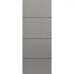 Multimarca - Puerta Tambor MDF Nápoles Gris Amanecer 3 Líneas 90 x 213 cm
