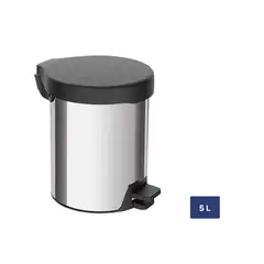 Tramontina - Bote de Basura Acero Inoxidable con Pedal de 5L Plata