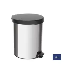 Tramontina - Bote de Basura Acero Inoxidable con Pedal de 12L Plata