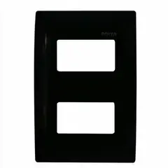 Royer - Placa 2 Módulos Negro