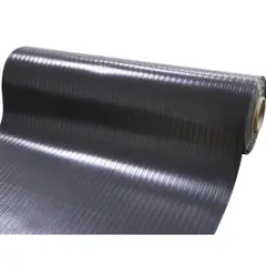 Just Home Collection - Tapete de uso rudo Acanalado de 60 x 100 cm Negro