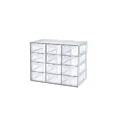 Litem - Organizador multibox 12 cajones gris