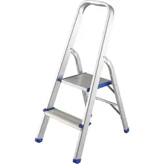 Surtek - Escalera de tijera de Aluminio de 2 peldaños 0.96 m hasta 150 kg