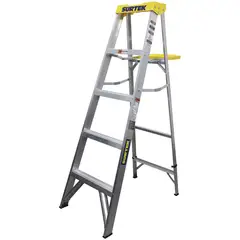 Surtek - Escalera de Tijera de Aluminio 4 Peldaños 1.56 m hasta 90 kg