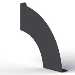 Brico - Soporte Tirante Curvo 18 x 18 cm negro