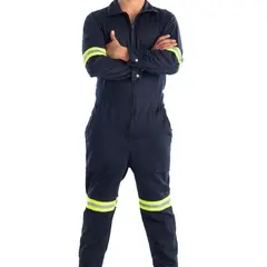 Lica - Overol 100% Azul con Reflejante Talla Mediano M