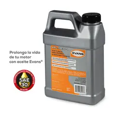 Evans - Aceite SAE-30 para Motores a Gasolina de 4 Tiempos