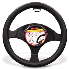 Mikels - Cubre Volante Tipo Piel Negro