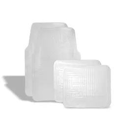 Mikels - Tapetes para Automovil PVC Transparentes 4 Piezas