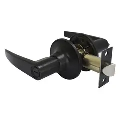 Fixser - Cerradura Manija Funcion Baño Acabado Negro