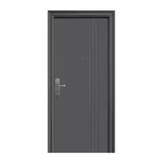 XE - Puerta Seguridad 3 Líneas Gris Oxford Derecha 95 x 215 cm