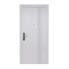 XE - Puerta Seguridad 3 Líneas Plus Blanca Derecha 95 x 215 cm