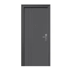 XE - Puerta Seguridad 3 Líneas Gris Oxford Izquierda 95 x 215 cm