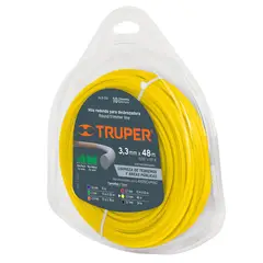 Truper - Hilo Redondo para Desbrozadora 48 m, 3.3 mm