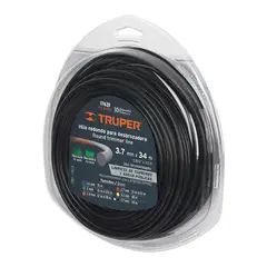 Truper - Hilo Redondo para Desbrozadora 34m, 3.7 mm