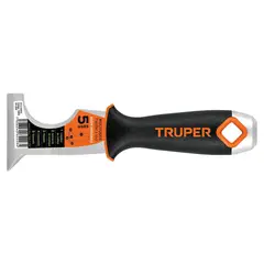 Truper - Espátula 2-1/2" Rígida de 5 Usos Acero Inoxidable