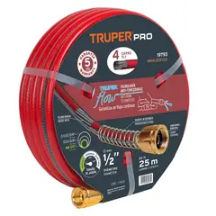 Truper - Manguera 1/2" Reforzada 4 capas y Conector 25m