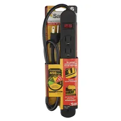 Sanelec - Supresor 450J 6 Entradas Negro