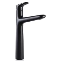 Corona - Monomando Alto Liquid para Lavabo Color Negro Mate