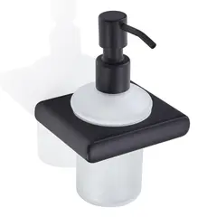 Corona - Dispensador de jabón LIQUID acabado negro mate