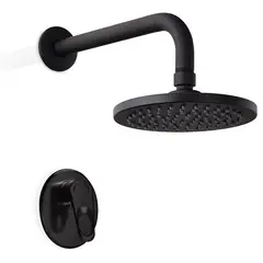 Corona - Regadera con monomando Koral Negro Mate