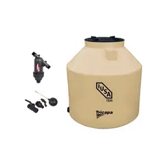 Iusa - Tinaco Tricapa Beige con Accesorios y Filtro Ap 450 L