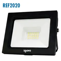 Igoto - Reflector Led Negro Luz Cálida 20W