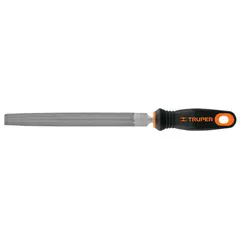 Truper - Lima de Media Caña Bastarda 8" con Mango Doble Inyección