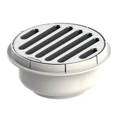 Urrea - Coladera plástica redonda con salida universal inoxidable