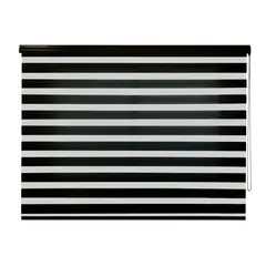Deco Persiana - Persiana Duo Premium Enrollable Negro 150 x 250 cm