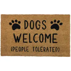 Just Home Collection - Tapete para entrada Coco Dogs Welcome de 45 x 75 cm