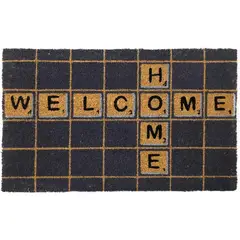 Just Home Collection - Tapete para entrada Coco Scrabble de 45 x 75 cm