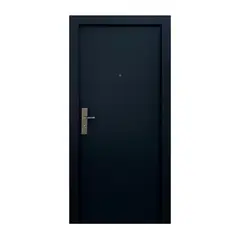 Holztek - Puerta Seguridad Estocolmo Negra Derecha 95 x 215 cm