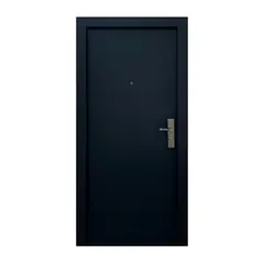 Holztek - Puerta Seguridad Estocolmo Negra Izquierda 95 x 215 cm