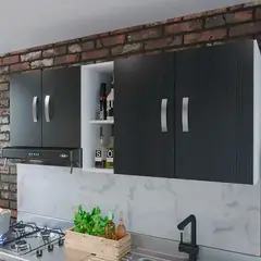Practimac - Mueble Superior de Cocina Wengue/Blanco
