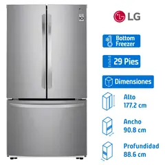 Lg - Refrigerador 29 pies3 Bottom Freezer Plata 8806091859419