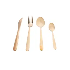 Nuvo - Juego 16 cubiertos Dubai oro