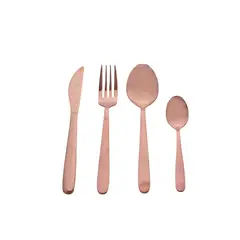 Nuvo - Juego 16 cubiertos Florencia rose gold