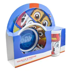Fun Kids - Juego 3 piezas Paw Patrol Niño ( plato / tazón /vaso )