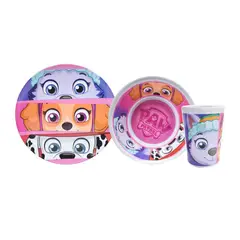 Fun Kids - Juego 3 piezas Paw Patrol Niña (plato / tazón / vaso)