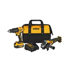 Dewalt - Combo de Taladro Percutor 1/2'' + Esmeriladora Angular 4- 1/2''