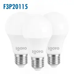Igoto - Pack de 3 Focos Led A60